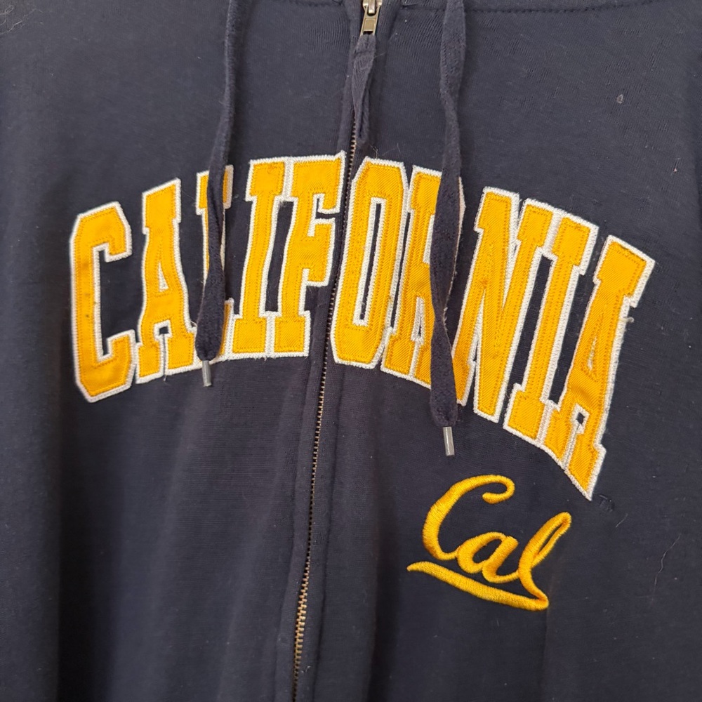 University of California Berkeley Hoodie Navy Hooded Sweatshirt Jacket XXL Cal - Picture 5 of 8